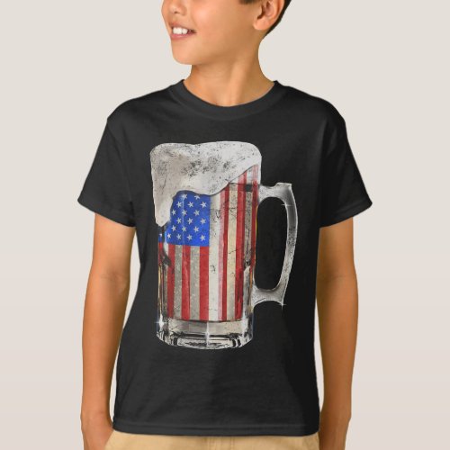 American Flag 4th Of July Usa Drinking Party Patri T_Shirt