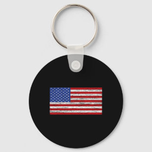American Flag 4th Of July USA Patriotic  Keychain