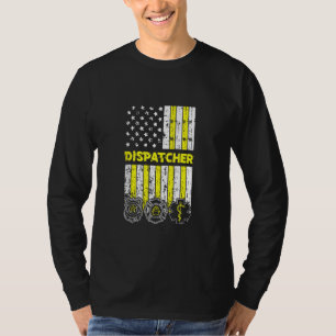 American Flag 911 Operator Dispatch Er Police Fire T-Shirt