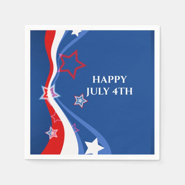 American flag abstract design napkins (Front)