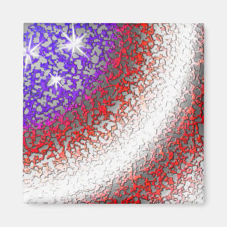 American Flag Abstract Magnet