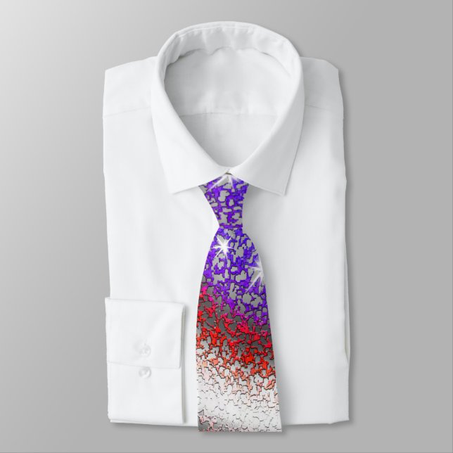 American Flag Abstract Neck Tie (Tied)