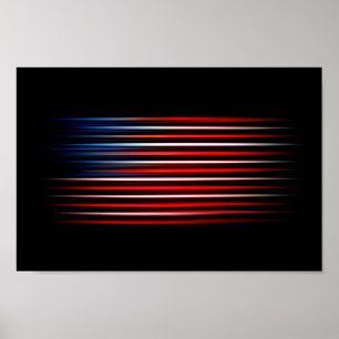 American Flag Abstract Poster