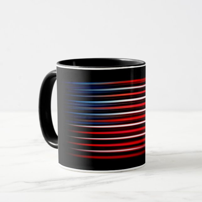 American Flag Abstract Striped Mug (Front Left)