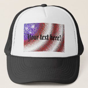 American Flag Abstract Trucker Hat