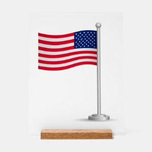 american flag acrylic sign