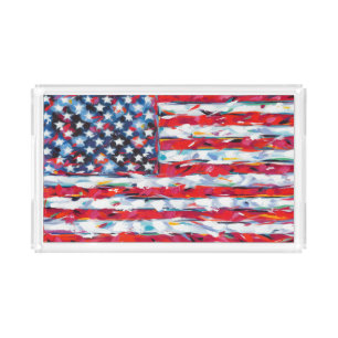 American Flag Acrylic Tray