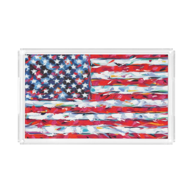American Flag Acrylic Tray (Front)