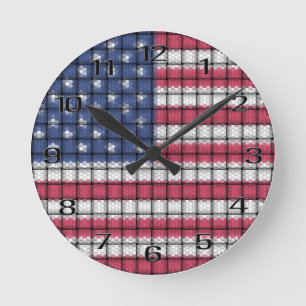 American Flag Acrylic Wall Clock