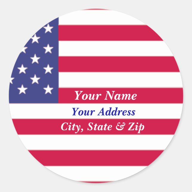 American Flag Address Labels (Front)