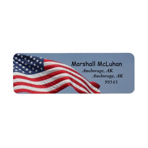 American Flag Address Labels