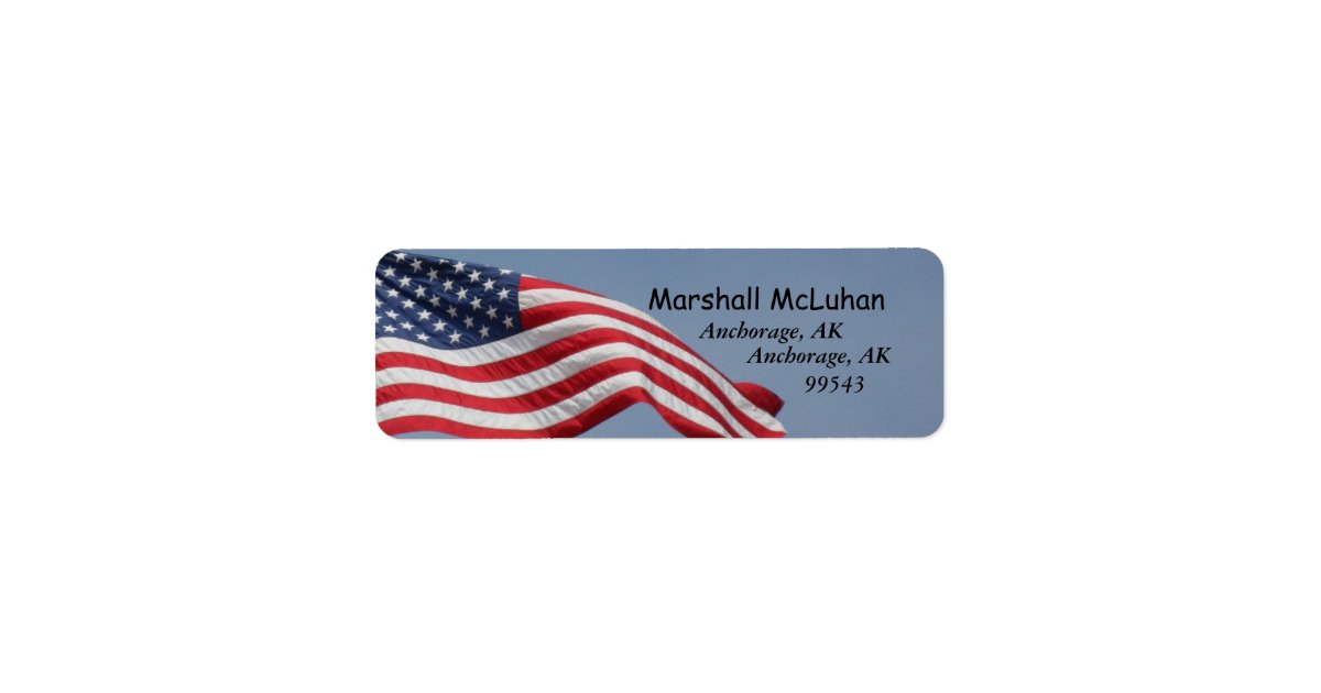 American Flag Address Labels | Zazzle