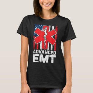 American Flag Advanced Emt Aemt Medical Technician T-Shirt