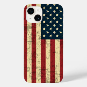 American Flag Aged Distressed Case-Mate iPhone 14 Case