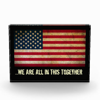 American Flag All In This Together Desk Sculpture Award