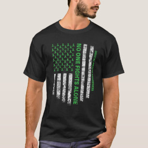 American Flag Alone Mental Health Awareness No One T-Shirt