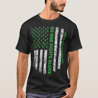 American Flag Alone Mental Health Awareness Nobody T-Shirt