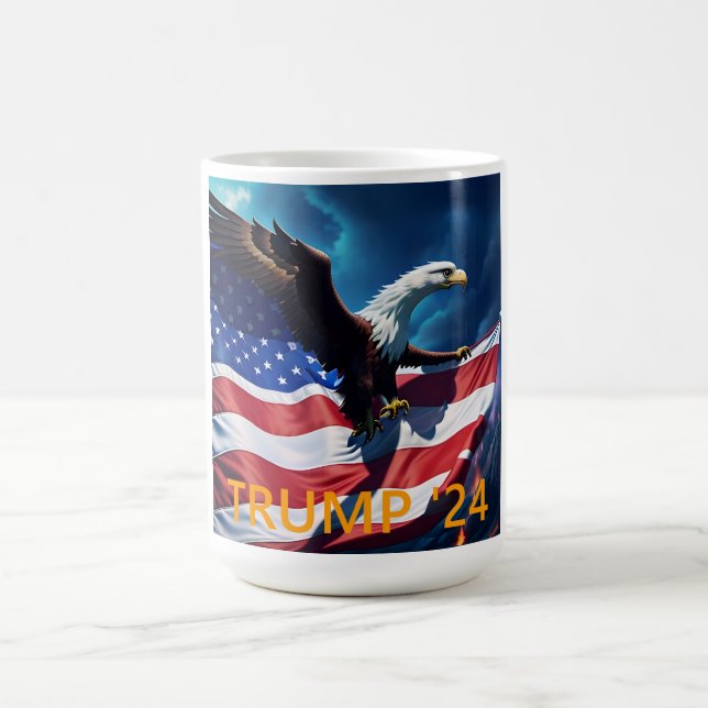 American Flag American Eagle TRUMP 2024 Coffee Mug (Center)
