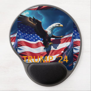 American Flag American Eagle TRUMP 2024 Gel Mouse Pad