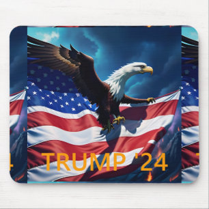 American Flag American Eagle TRUMP 2024 Mouse Pad