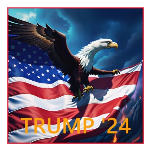 American Flag American Eagle TRUMP 2024 Photo Print