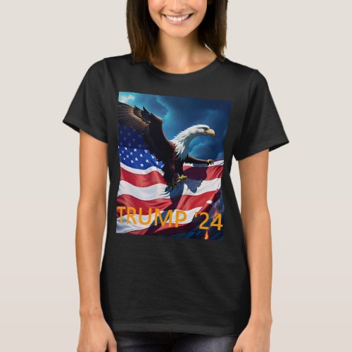 American Flag American Eagle TRUMP 2024 T_Shirt