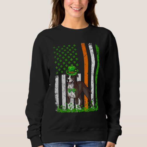 American Flag American Pit Bull Terrier Dog  St Sweatshirt