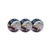 American Flag and Bald Eagle Golf Ball Marker