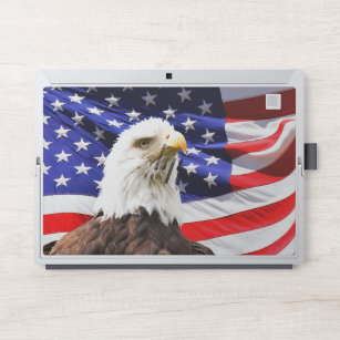 American Flag and Bald Eagle HP Laptop Skin