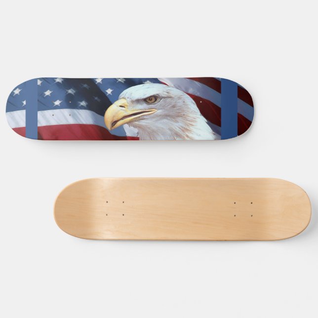 American Flag and Bald Eagle Skateboard | Zazzle