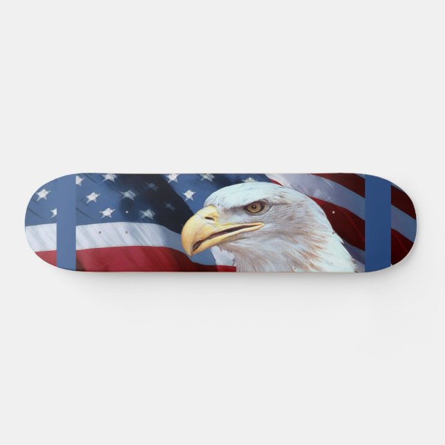 American Flag and Bald Eagle Skateboard | Zazzle