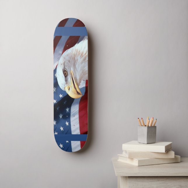 American Flag and Bald Eagle Skateboard | Zazzle