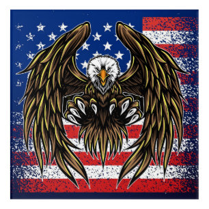 American Flag and Eagle Acrylic Print