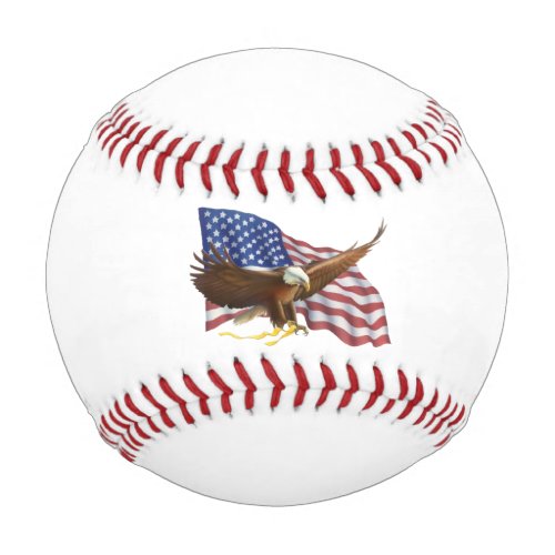 American Flag and Eagle Baseball