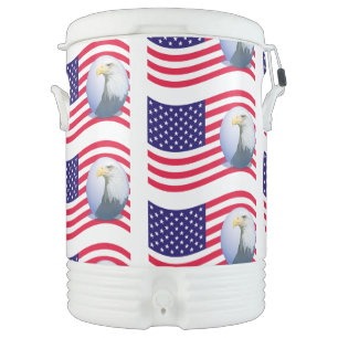 American Flag and Eagle Beverage Cooler