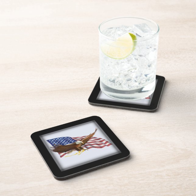 American Flag and Eagle Drink Coaster (Right Side)