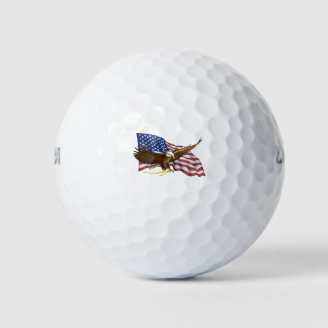 American Flag and Eagle Golf Balls (Front)
