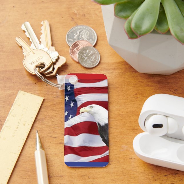American Flag and Eagle Keychain (Desk)