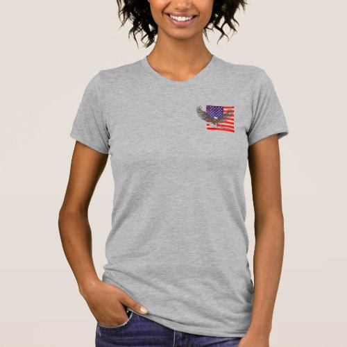 American flag and eagle line art ladies t_shirt