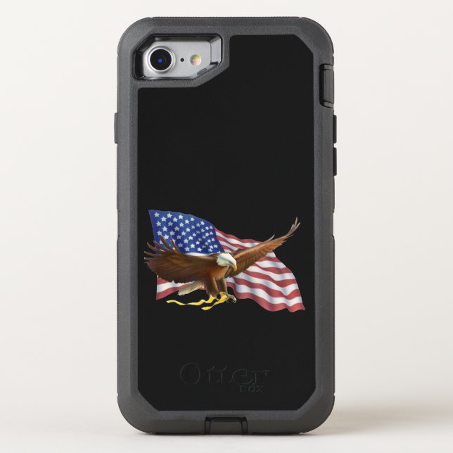 American Flag and Eagle Otterbox iPhone Case (Back)
