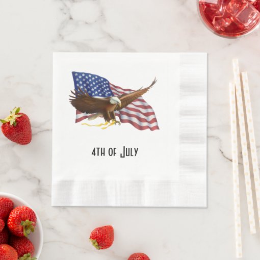 American Flag and Eagle Paper Napkins Zazzle