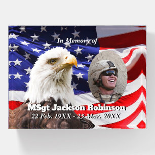 American Flag and Eagle Paperweight