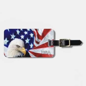 American Flag And Eagle Patriotic Luggage Tags by AV_Designs at Zazzle