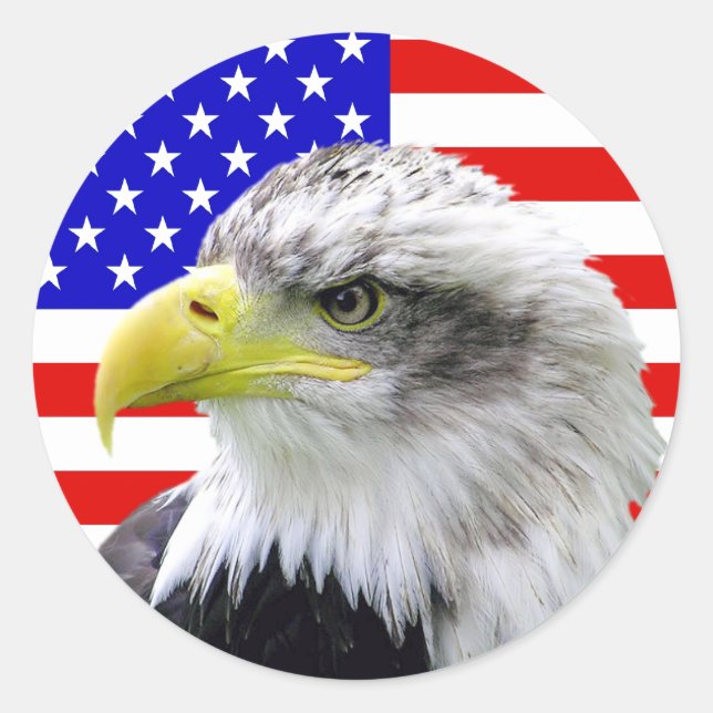 American Flag And Eagle Patriotic Stickers (Front)