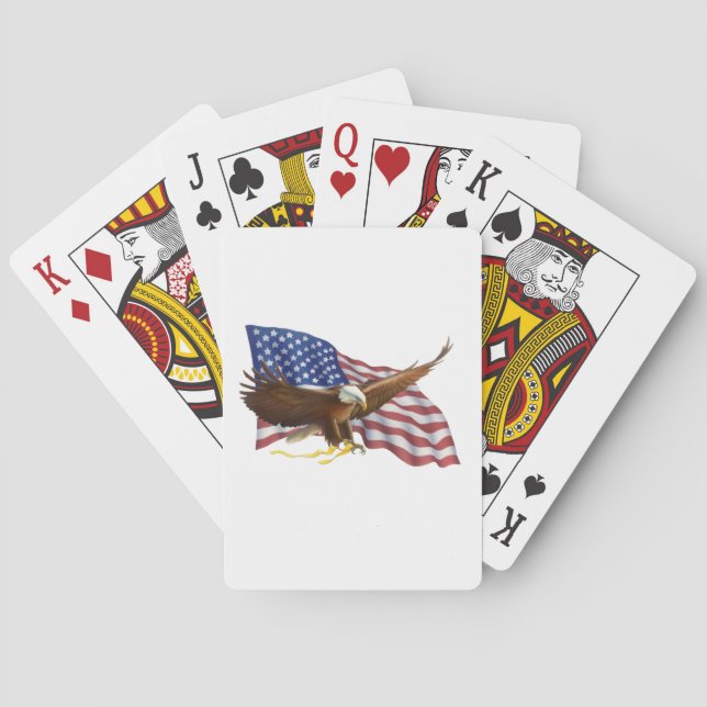American Flag and Eagle Poker Cards (Back)