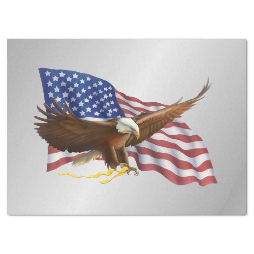 American Flag and Eagle Silver Tissue Paper