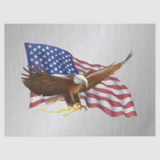American Flag and Eagle Silver Tissue Paper