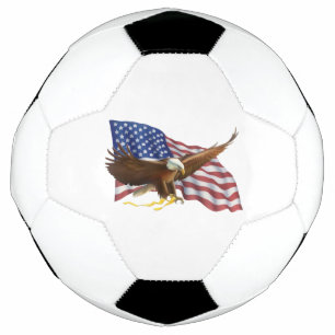 American Flag and Eagle Soccer Ball