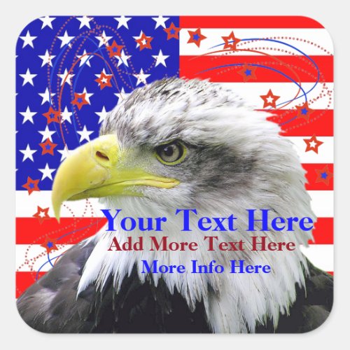 American Flag And Eagle Stickers