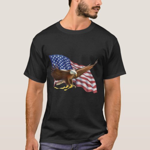 American Flag and Eagle T_Shirt